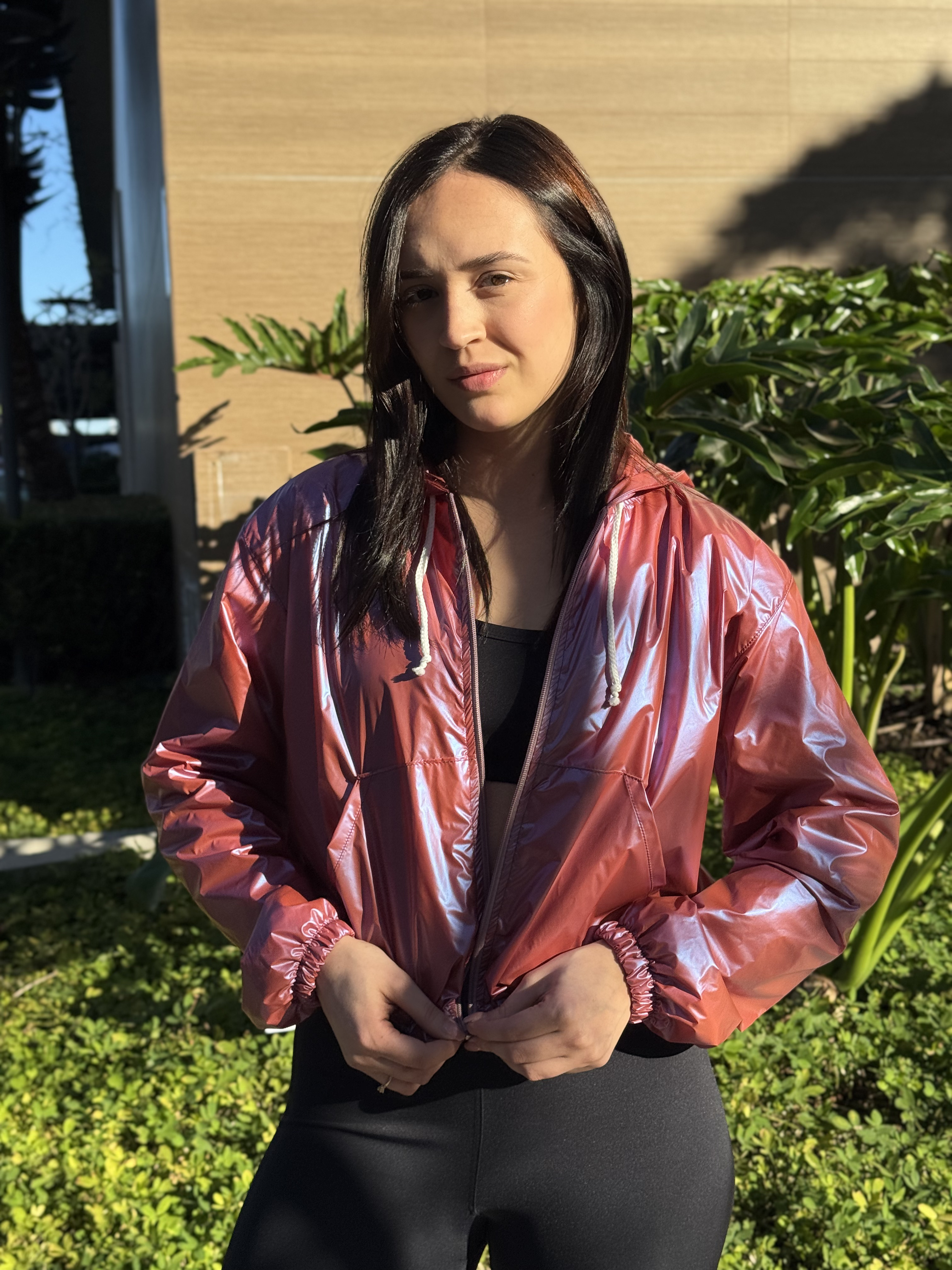 Jaqueta Holografica Rosa